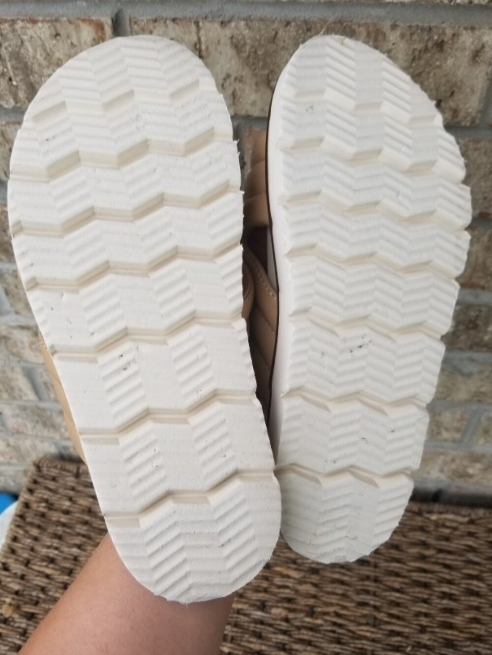 OASIS SOCIETY TAN/Grace Puffed Slide Sandals(Women 8) NEUTRAL Platform Lug *READ - Picture 9 of 10